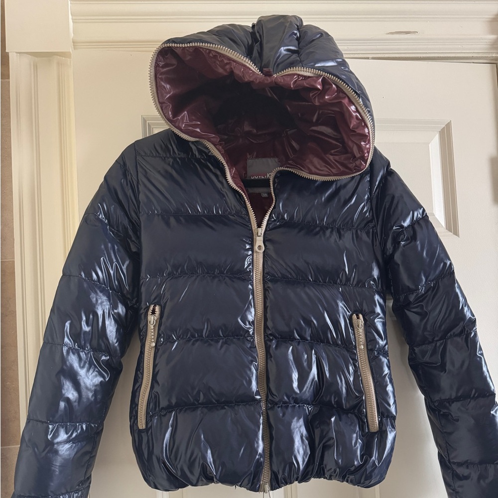 Duvetica Goose Down Glossy Black Puffer Jacket
